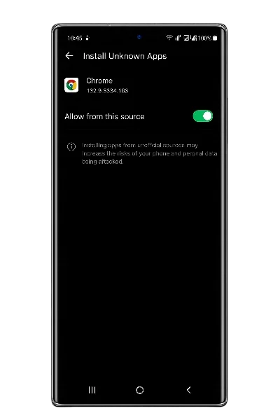 Enable Unknown Sources