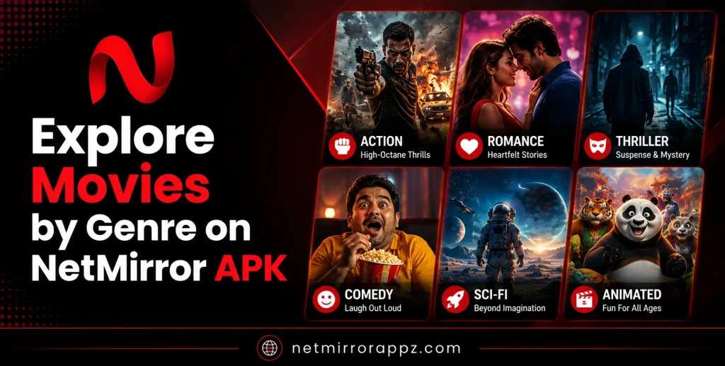 Explore Movies by Genre on NetMirror APK